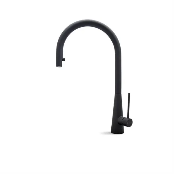 Torneira de cozinha Cassøe Conico com bico retrátil - Granito antracite