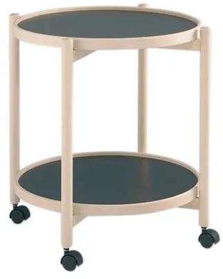Thomsen Furniture James mesa lateral - carvalho/melamina - carvalho natural - Ø50 cm
