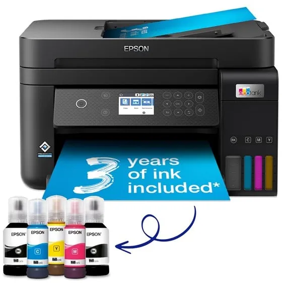 Epson EcoTank ET-3850 All in One Impressora a jato de tinta multifuncional - Cor - Tinta
