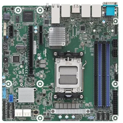 ASRock Rack B650D4U-2L2T/BCM - placa-mãe - micro ATX - Socket AM5 - AMD B650E Placa-mãe - AMD B650E - soquete AMD AM5 - DDR5 RAM - Micro-ATX
