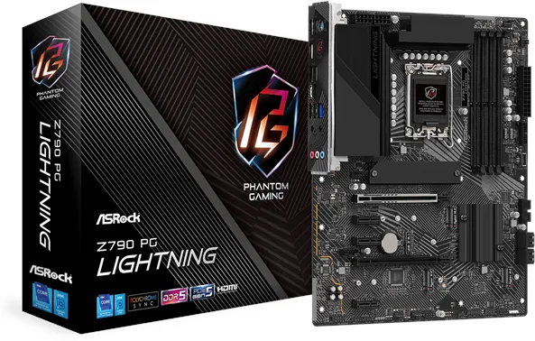 ASRock Z790 PG Lightning Placa-mãe - Intel Z790 - Intel LGA1700 Socket - DDR5 RAM - ATX