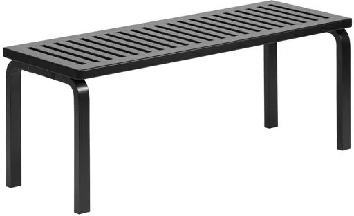 artek 153 Banco Tamanho A L112,5 cm Bétula Preta Lacada