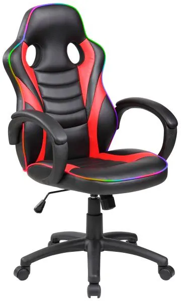 Homeville Exracer Jason LED couro sintético preto/vermelho