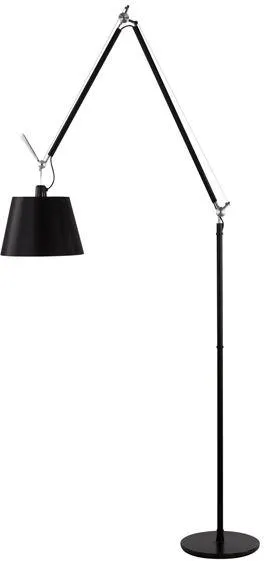 Artemide Tolomeo Mega Luminária de Piso Preta com Abajur de 32 cm