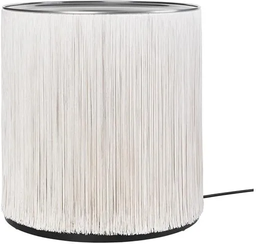 Gubi Model 597 Luminária de Piso Alumínio Polido/Franja Cor Creme