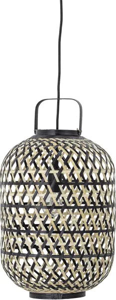 Sora, Luminária pendente, preta, bambu