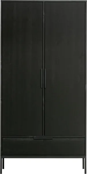 Adam, Highboard, duas partes, preto, K200x53x100 cm, pinho
