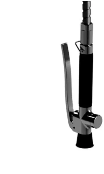 Chuveiro de mão Kriss para misturador de cozinha industrial Euroclean simples 1/2rg