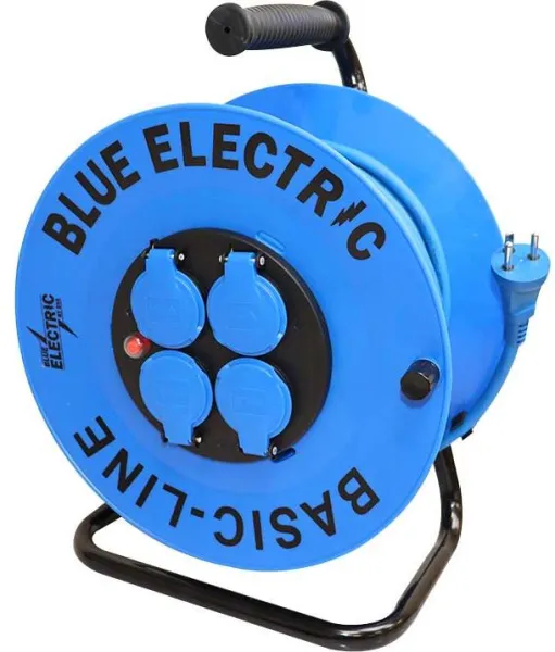 Carretel de extensão elétrica azul Basicline - 40 m