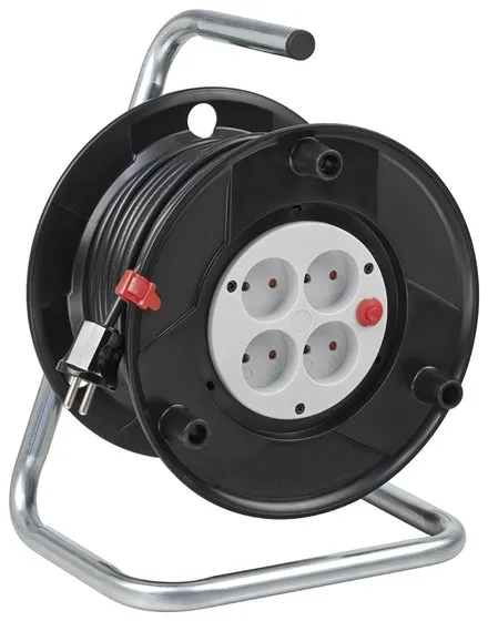 Carretel de cabo Brennenstuhl Basic sem aterramento PVC 25m