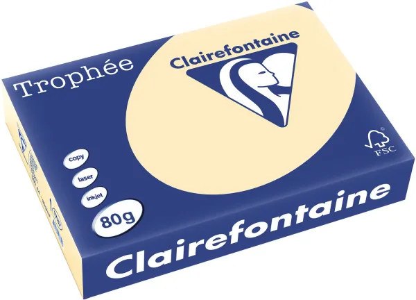Q-connect Trophee papel para cópia A4 80g amarelo pastel