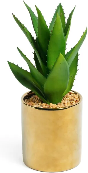 Agave, Planta Artificial, dourado/verde, A11x20x20 cm