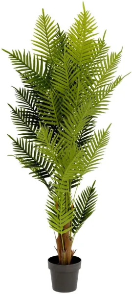 Palmera, planta artificial, verde/preto, H150x70x70 cm