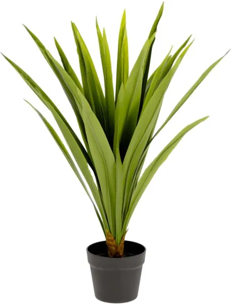 Yucca, planta artificial, verde/preto, H80x60x60 cm