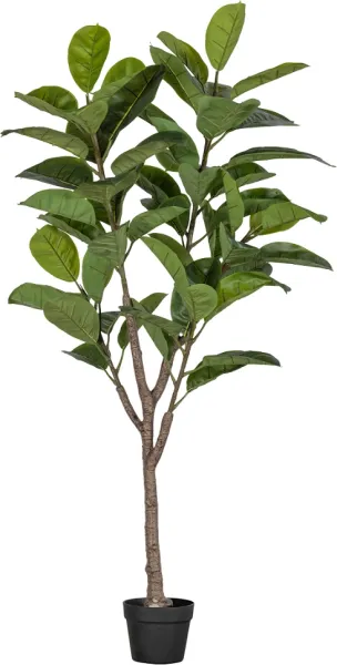 Figueira-de-borracha, planta artificial, verde, H135x74x55 cm