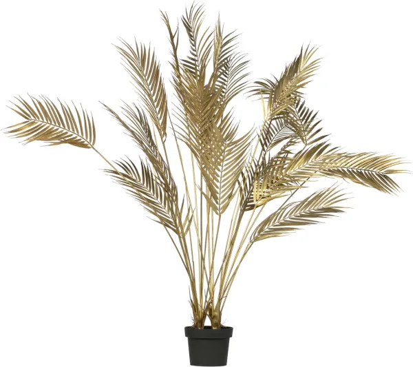 Palmeira, planta artificial, dourada, H110x75x75 cm