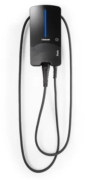 Webasto Pure Caixa de Carregamento 22 kW Tipo 2 Black Edition com cabo de 4,5 m - Proteção contra corrente residual Tipo B integrada