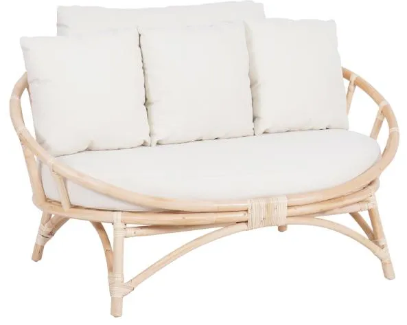 Sofá lounge Muscat 2 lugares branco 127x102x70cm
