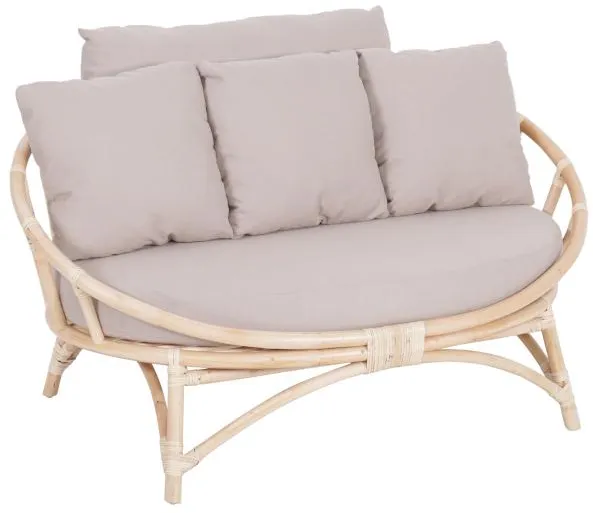 Muscat 2 pers. conjunto de lounge cinza 127x102x70cm