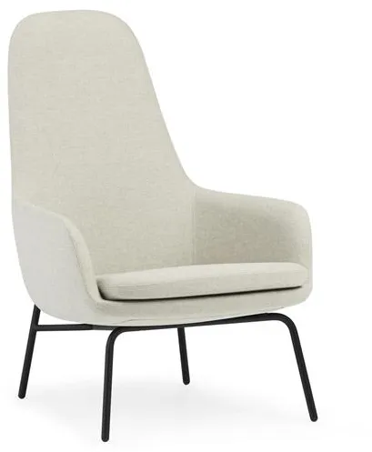 Normann Copenhagen Era Poltrona Alta Aço Preto/Main Line Flax MLF20