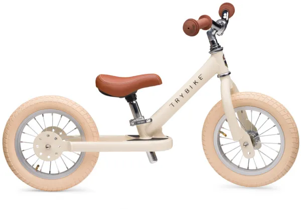 Bicicleta de equilíbrio, 2 rodas, Vintage Creme