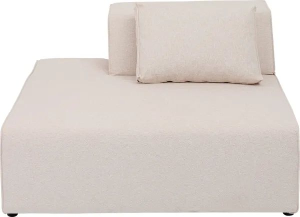 KARE DESIGN Infinity Otomana Semi Elements Creme Módulo Esquerdo - poliéster e polipropileno em tom creme