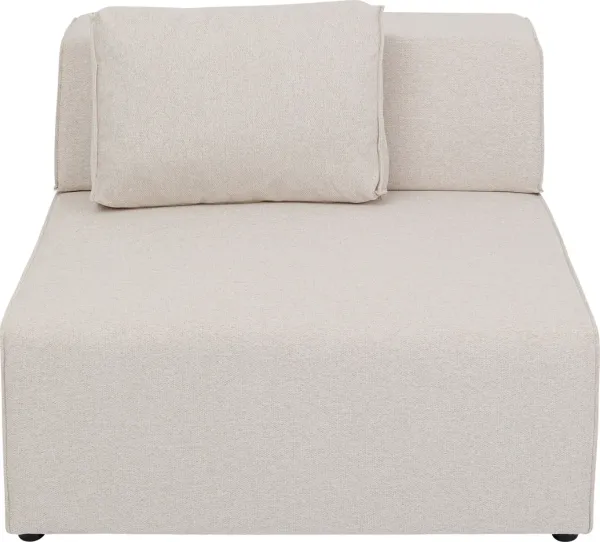 KARE DESIGN Infinity 2 lugares Elements Creme Módulo, 100 cm - poliéster e polipropileno em tom creme
