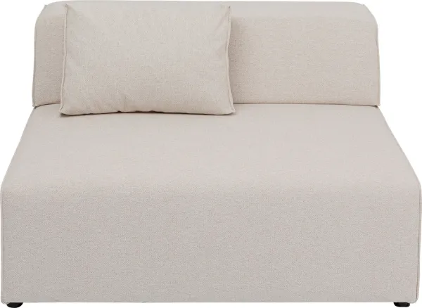KARE DESIGN Infinity Elementos de 2 lugares Creme Módulo, 120 cm - poliéster e polipropileno em tom creme