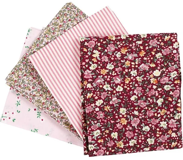 Creativ Company Tecido Patchwork Rosa 45x55cm 4 unid.