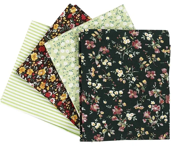 Creativ Company Tecido Patchwork Verde 45x55cm 4 unid.