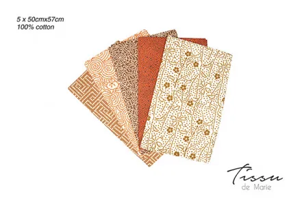 Tissu de Marie Fat Quarter Deserto 50x57cm - 5 unid.