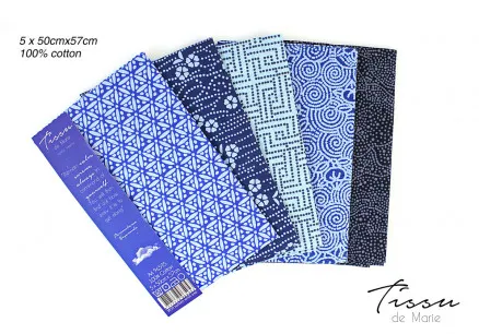 Tissu de Marie Fat Quarter Safira 50x57cm - 5 unid.