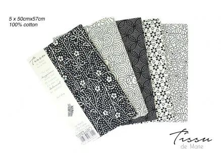 Tissu de Marie Fat Quarter Natural 50x57cm - 5 unid.