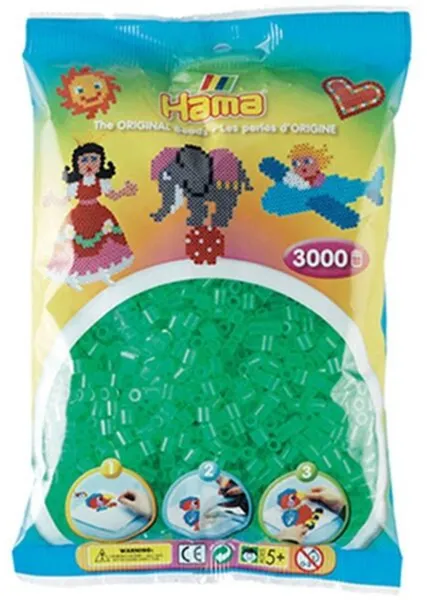 HAMA Midi Contas 3000 pcs Verde Transparente - 0116