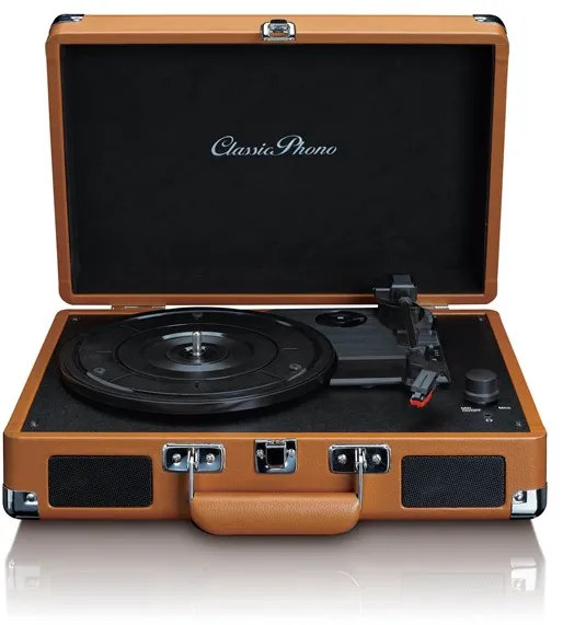 Lenco PHONO TT-10BN - Toca-discos de mala com alto-falantes - Marrom - Toca-discos Marrom
