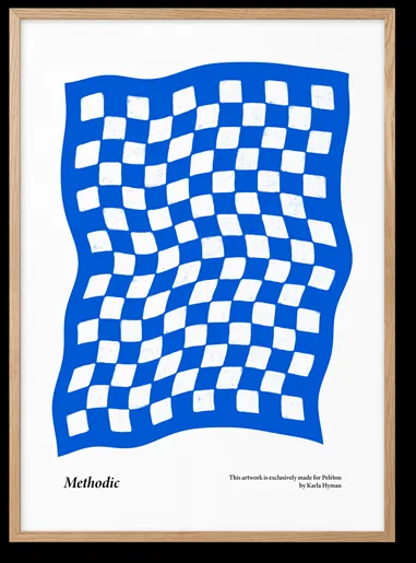 Peléton Methodic Blue 50x70 Pôster