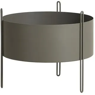 Woud Pidestall Vaso de Planta Médio Taupe