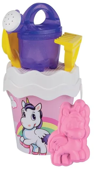 Conjunto de balde Androni Unicorn 6 peças.