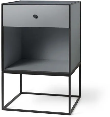 Audo Frame 49 Mesa lateral com 1 gaveta Cinza escuro