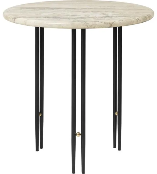 GUBI IOI Mesa Lateral Ø50 Preto/Bege