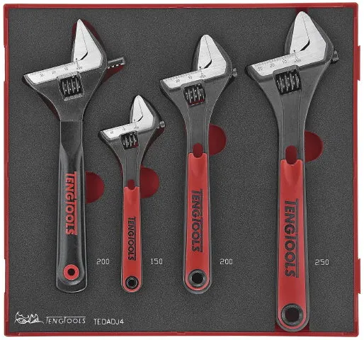 Conjunto de chaves ajustáveis Teng Tools TEDADJ4 com 4 peças