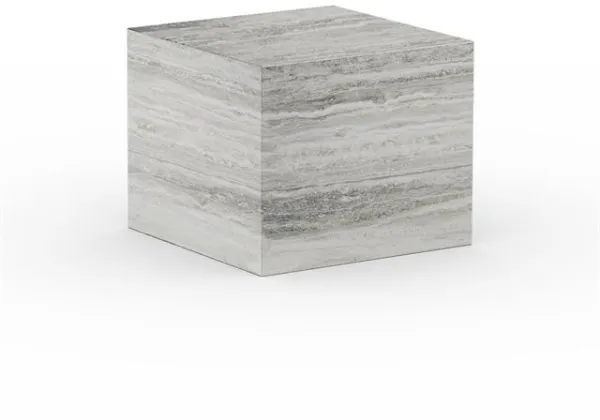 NORR11 Cubism Mesa de Centro Pequena Prata Travertino
