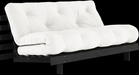 Sofá-cama Karup Design Roots com colchão Roots 160x200 natural/preto lacado