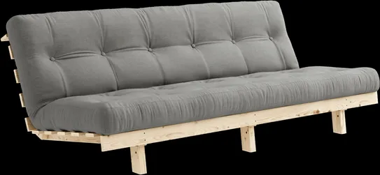 Sofá-cama Karup Design Lean com colchão Alpha 130x200 Cinza/Natural
