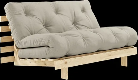 Sofá-cama Karup Design Roots com Colchão 140x200 914 Linho/Pinheiro