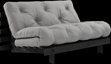 Sofá-cama Karup Design Roots com colchão 140x200 746 Cinza escuro/Pinho preto