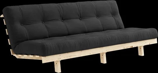 Sofá-cama Karup Design Lean com colchão Alpha 130x200 cinza escuro/Raw