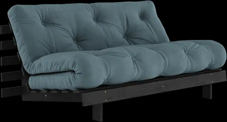 Sofá-cama Karup Design Roots com colchão Roots 160x200 Petrol/Preto lacado