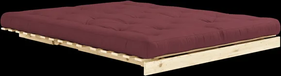 Sofá-cama Karup Design Roots com colchão 160x200 710 Bordeaux/Pinho