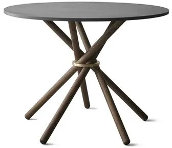 Eberhart Hector 105 Mesa de Jantar Concreto Escuro/Carvalho Escuro